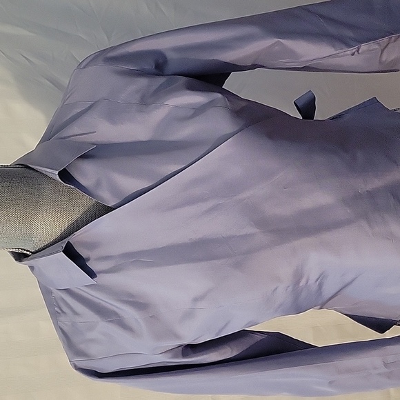 Ann Taylor Women Stylish Lilac 100% Silk Wrap Tie Blouse, Size: 6P - Picture 2 of 7